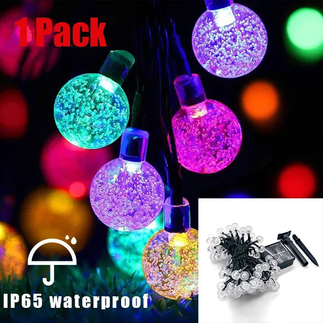 Sandsberg | Solar-LED-Lichterkette | Wasserdichte Außenbeleuchtung | 100 LEDs