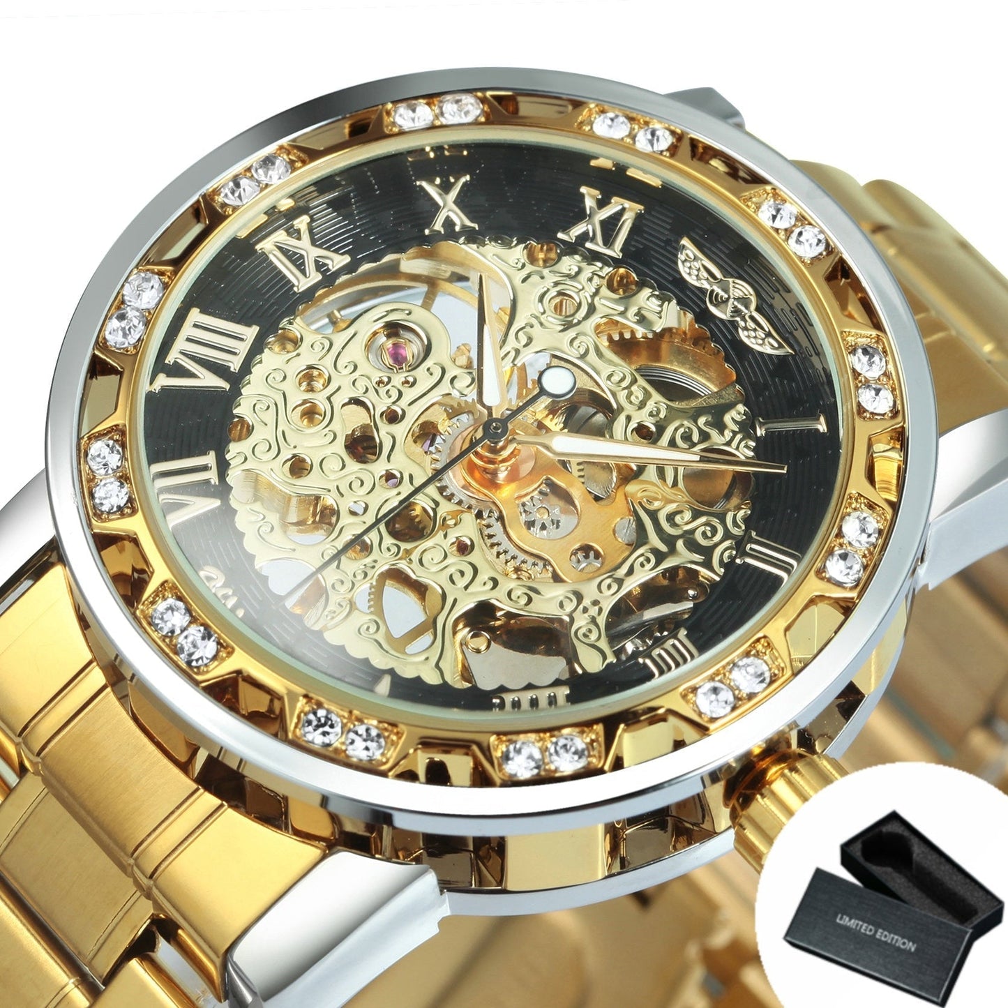 Karnz | Luminescente Mechanische Titan Skeleton Uhr