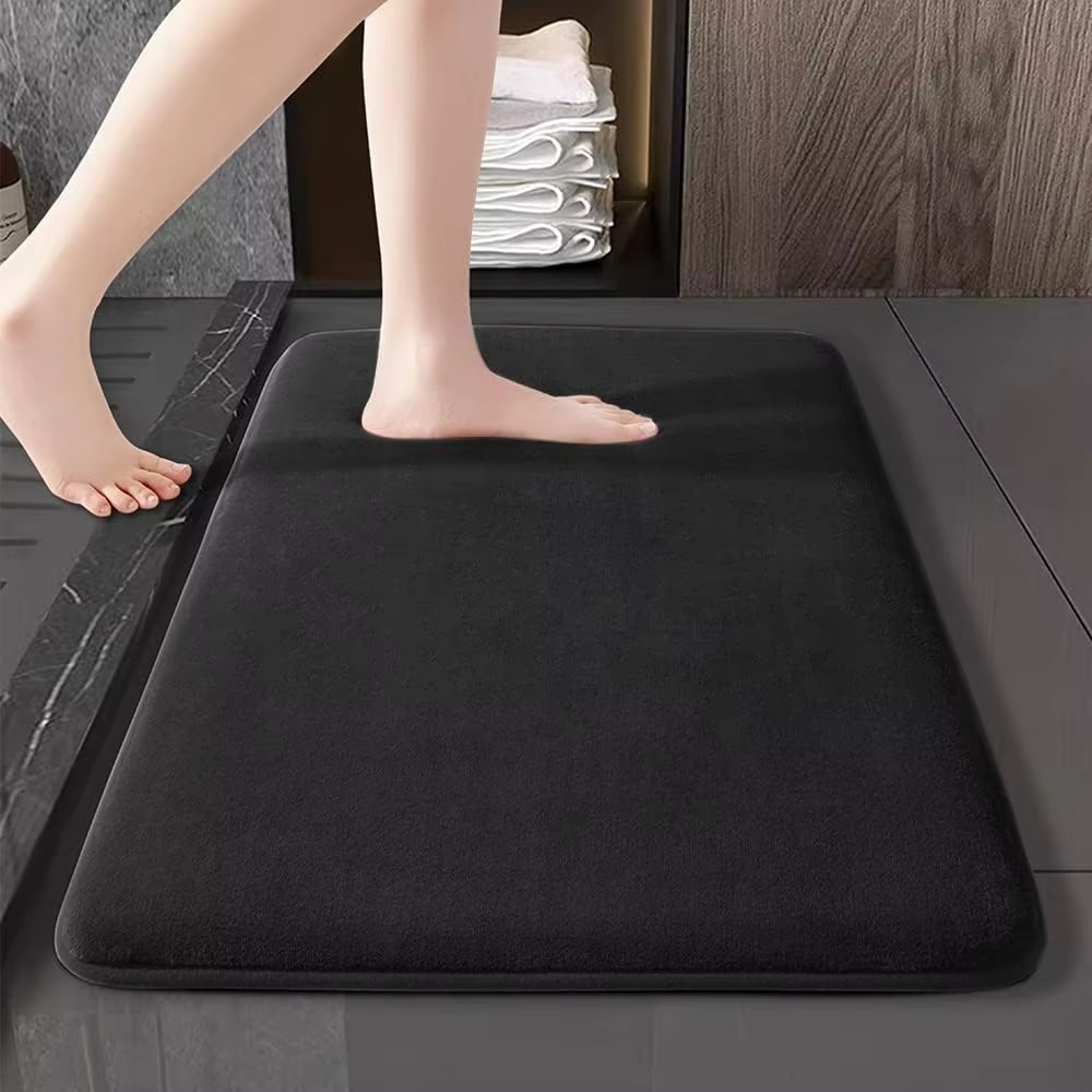 Ultra-saugfähige, rutschfeste Luxus-Badematte aus Korallensamt