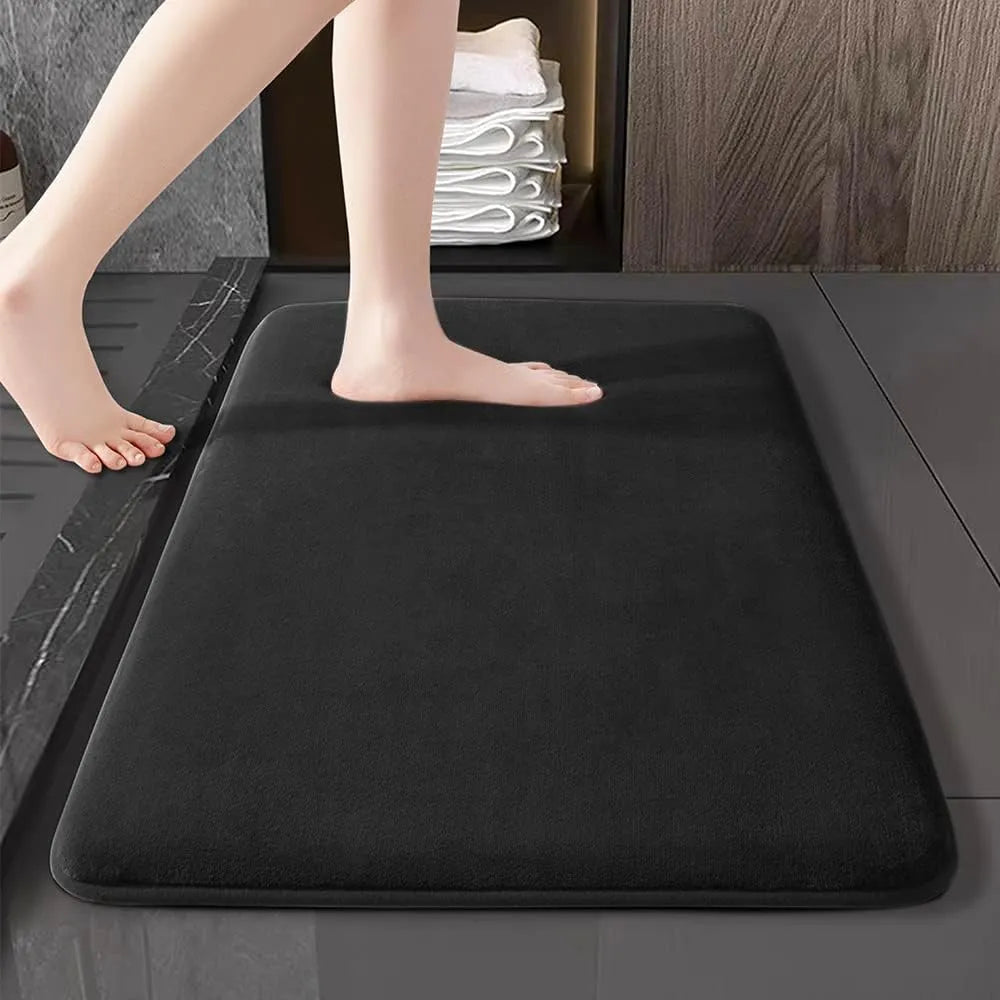 Ultra-absorbierende nordische Badematte Duschraum Bodenmatte super rutschfest gepolsterte weiche Samt-Duschmatte für das Badezimmer | Karnz