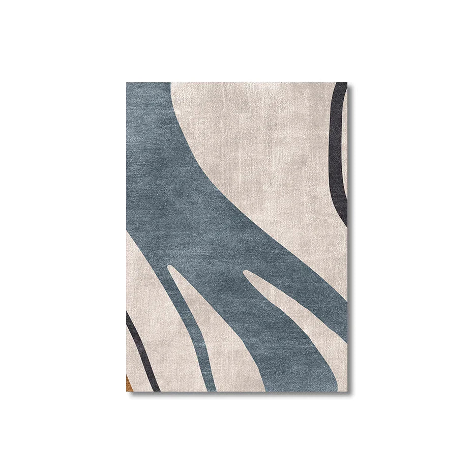Fließende Linien Blau Beige Abstrakte Wandkunst Feine Kunst Leinwanddrucke Bilder Für modernes Wohnzimmer Esszimmer Schlafzimmer Kunst Dekor | Karnz