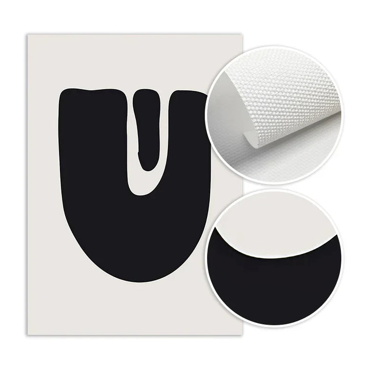 Minimalistische abstrakte primitive Symbole Wandkunst Fine Art Leinwanddrucke Schwarz Weiß Bilder für moderne Wohnung Wohnzimmer Dekor | Karnz