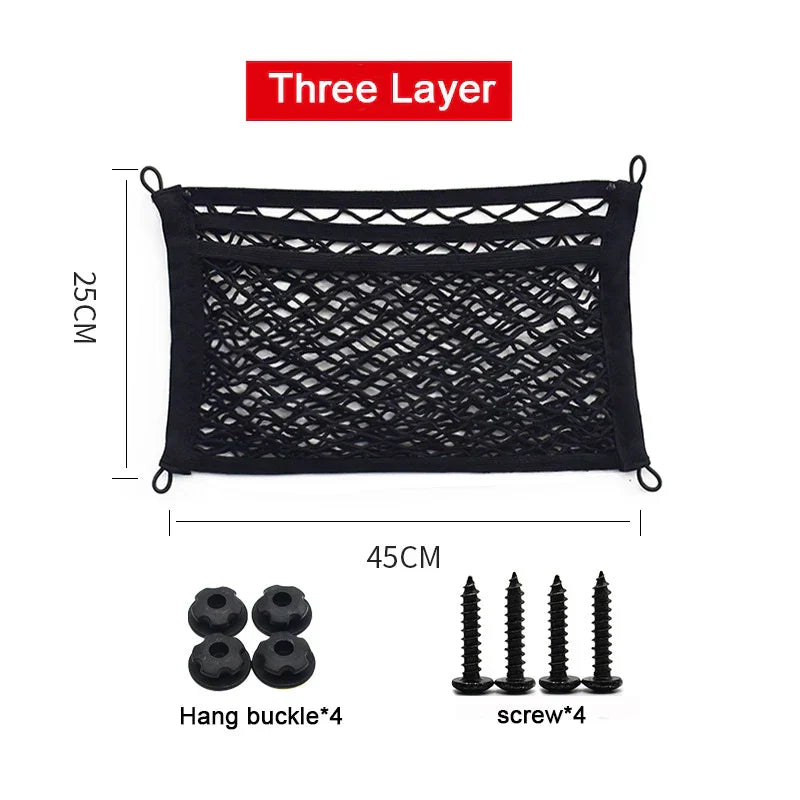 Karnz | Dehnbare Mesh-Cargo-Netz-Autolager-Organizer-Tasche