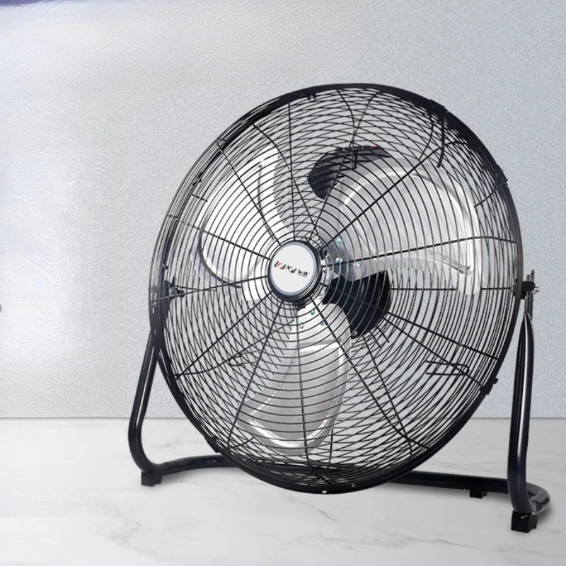Industrieller Bodenventilator – 8-Gang 130° oszillierender Werkstattlüfter, leiser 45dB Turbo-Motor mit Überhitzungsschutz | Karnz