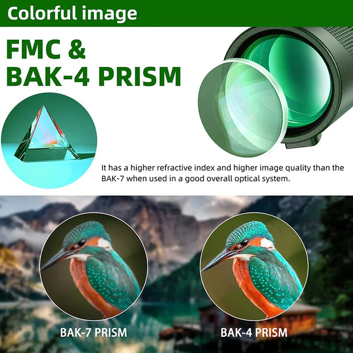 80x100 HD Zoom Monokular Teleskop: Leistungsstarke tragbare Ferngläser für Jagd, Camping und Outdoor-Reiseerkundung