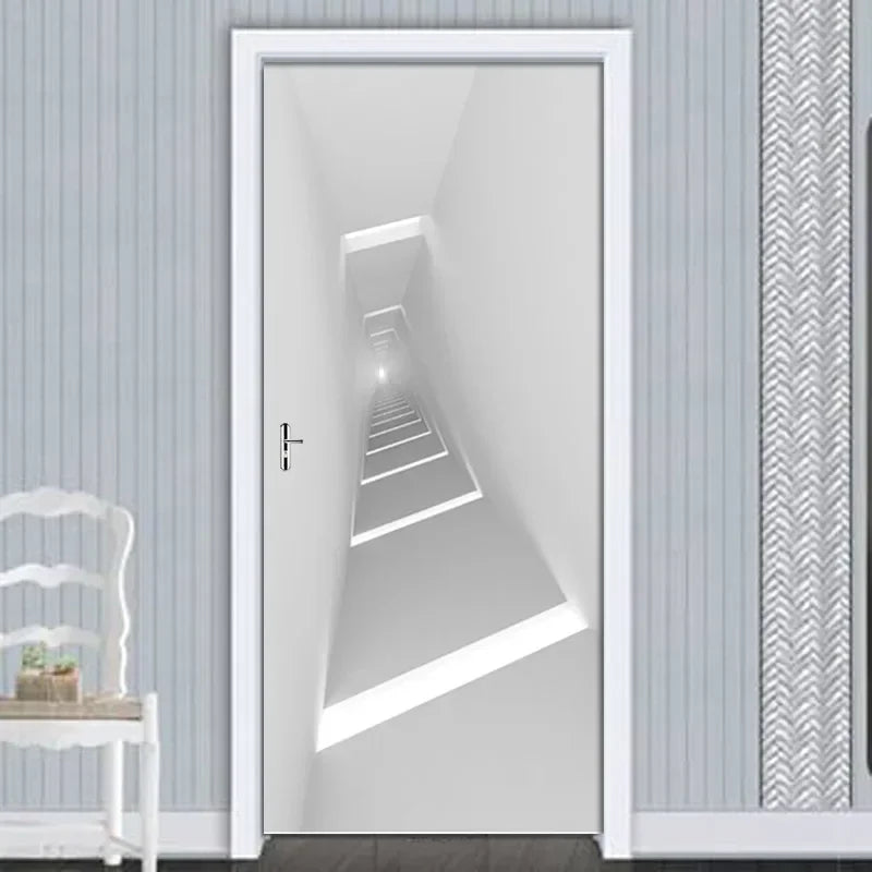 Moderne abstrakte Perlen geometrische Türaufkleber Mural abnehmbar PVC Vinyl Peel N Stick Wandkunst Mural Dekor für Innentüren Kreative DIY Wohnkultur | Karnz