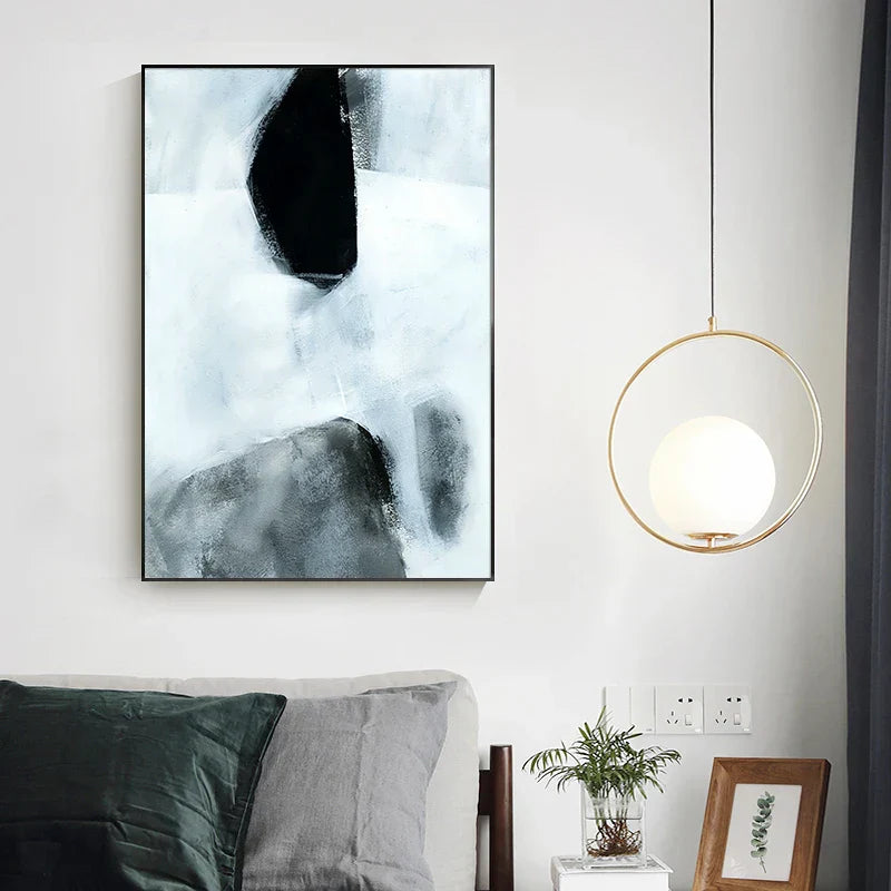 Dunkle Steine Abstrakte Wandkunst Fine Art Leinwanddrucke Nordic Bilder Für Moderne Wohnung Wohnzimmer Büro Dekor | Karnz