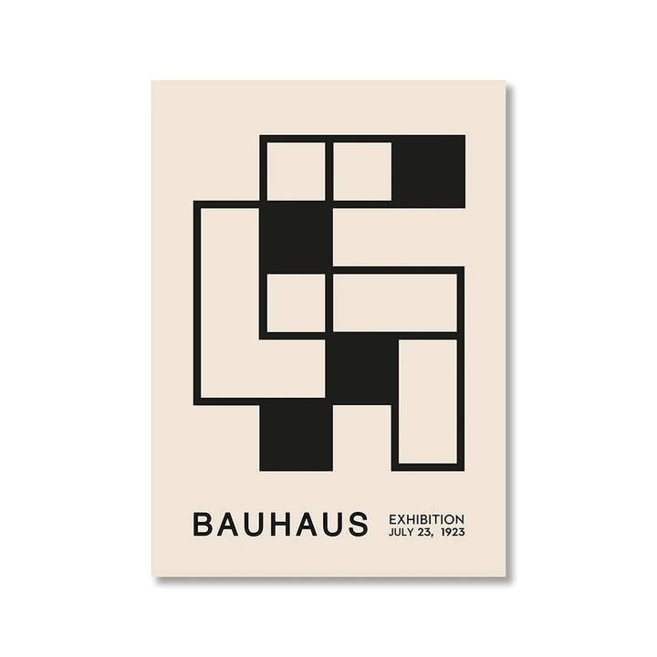 Vintage Retro Geometric Abstract Bauhaus Expo Kunst Galerie Poster Wandkunst Feine Kunst Leinwanddrucke Bilder Für Wohnzimmer Esszimmer Home Office Dekor | Karnz