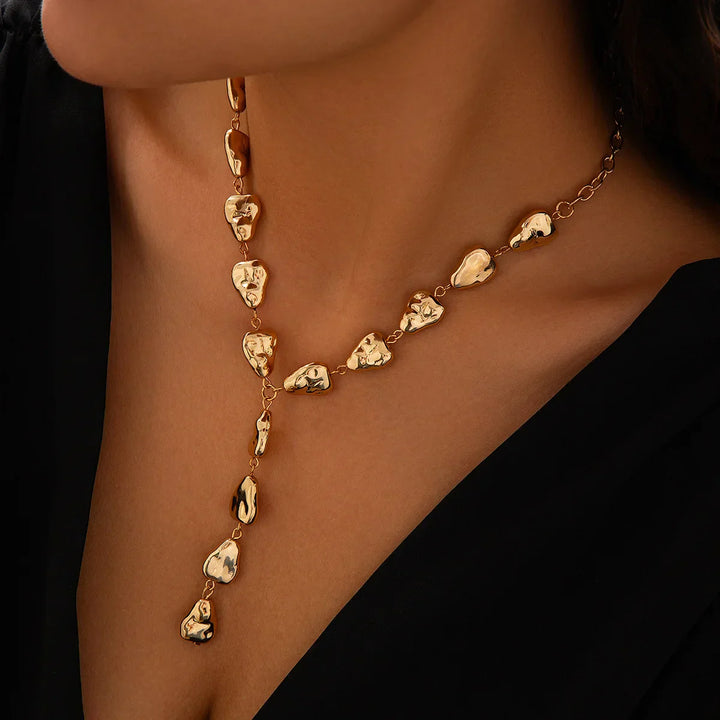 Karnz | Moderne Stein inspirierte Lariat-Halskette