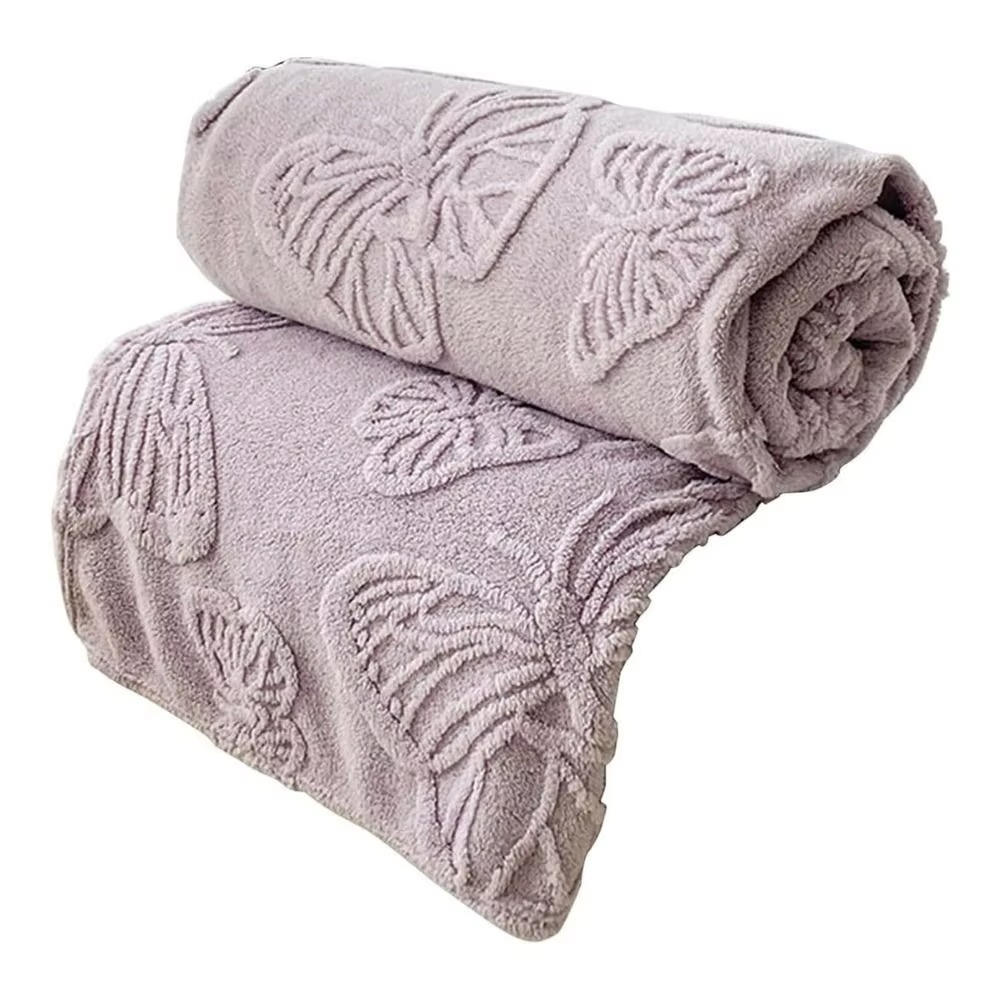 Doppelseitige Kühldecke mit atmungsaktivem Kühleffekt und 3D Schmetterling-Jacquard-Design | Karnz