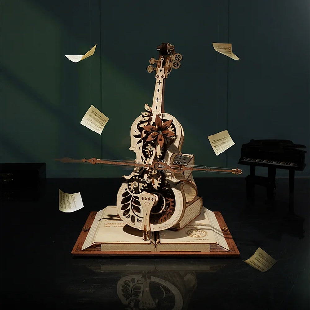 3D Magisches Mechanisches Holz Cello Puzzle | Karnz