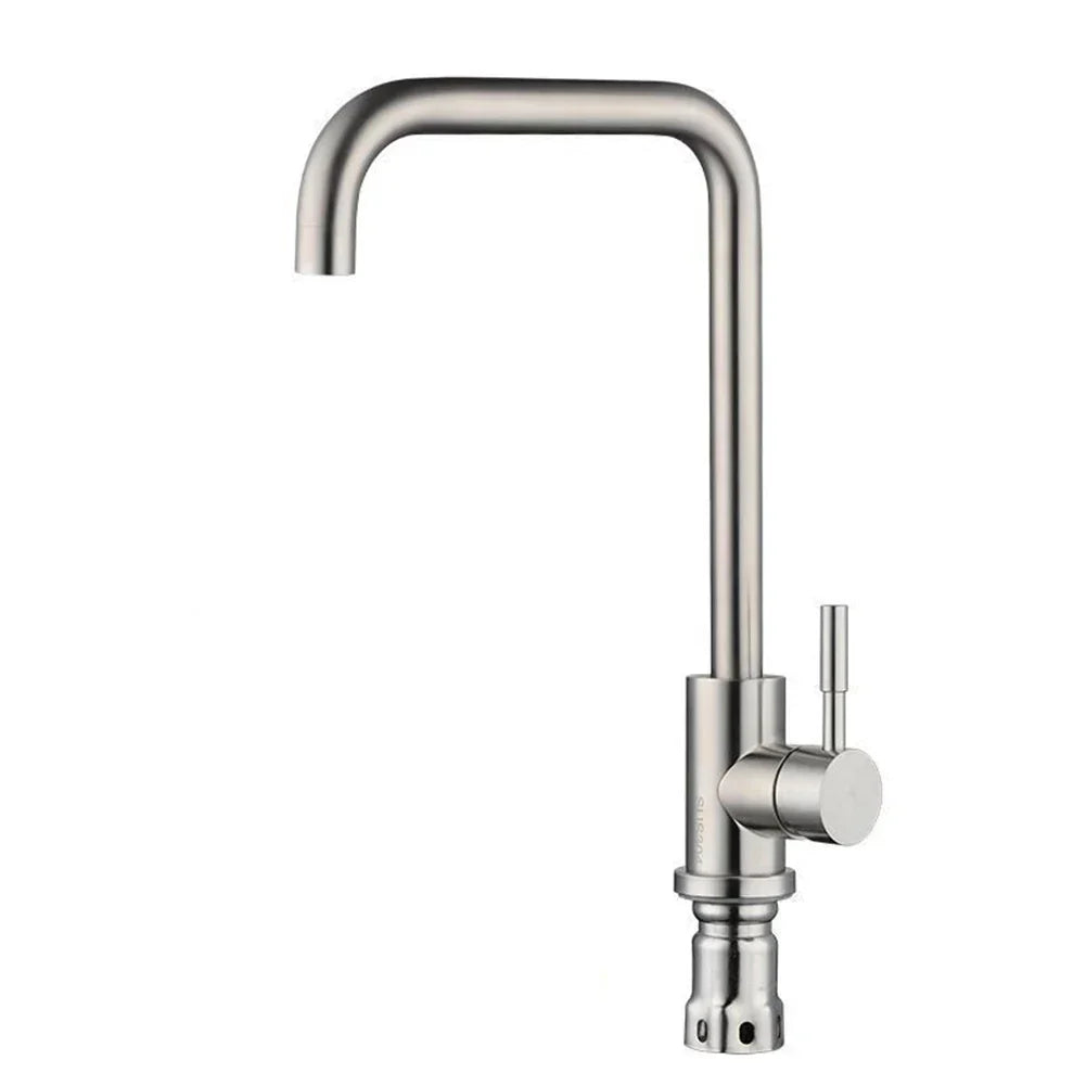 Wasserhahn aus Edelstahl – Hochwertiger, Rostfreier Wasserhahn mit Schwenkbarem Auslauf, Langlebig und Einfach zu Reinigen, Ideal für Moderne Küchen | Karnz