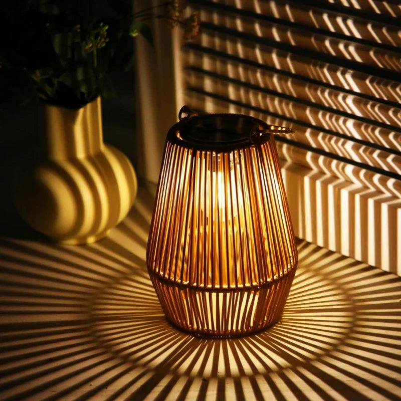 Solar Rattan Laterne Karnz