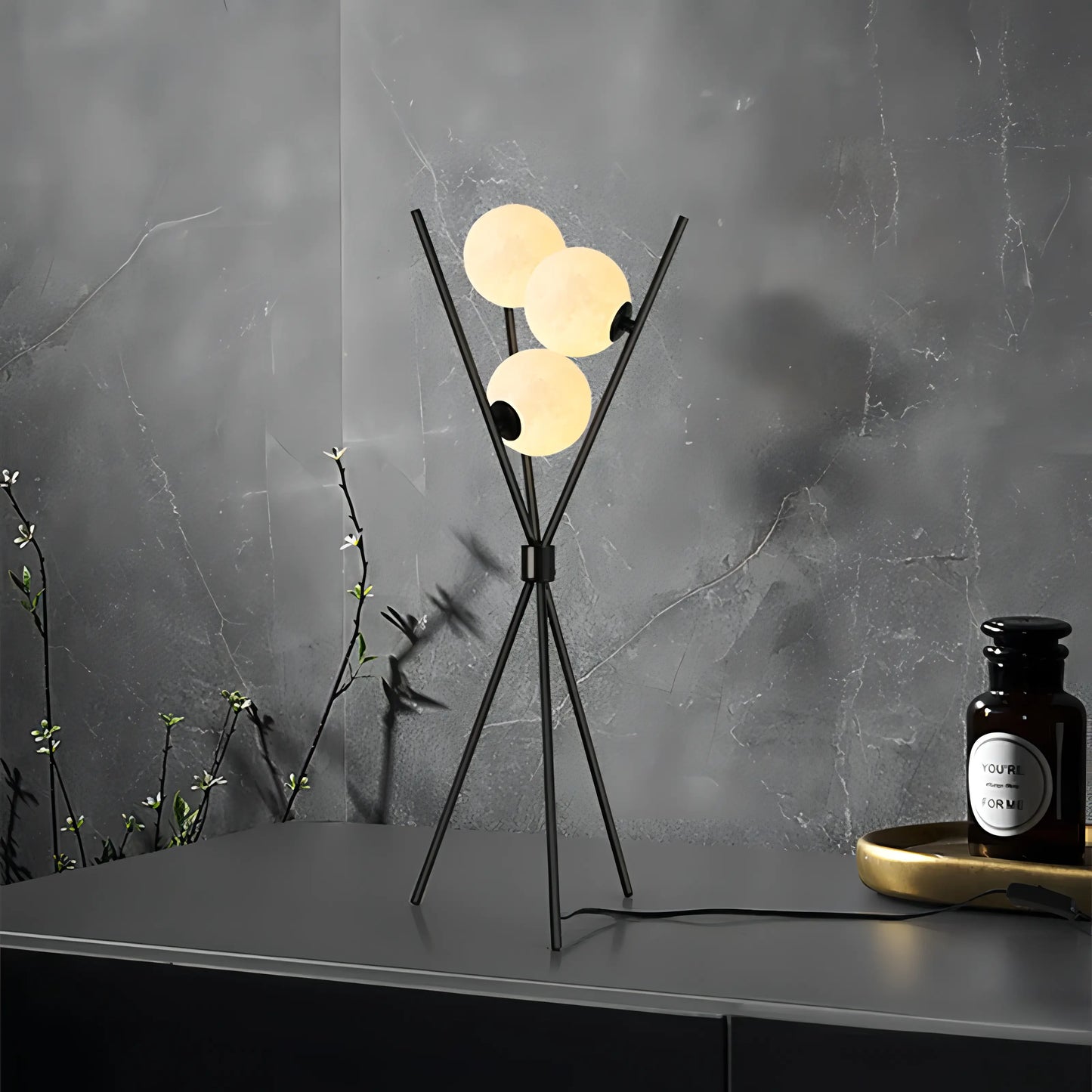 Mila - Stilvolle Minimalistische Stehlampe mit Monddesign | Karnz