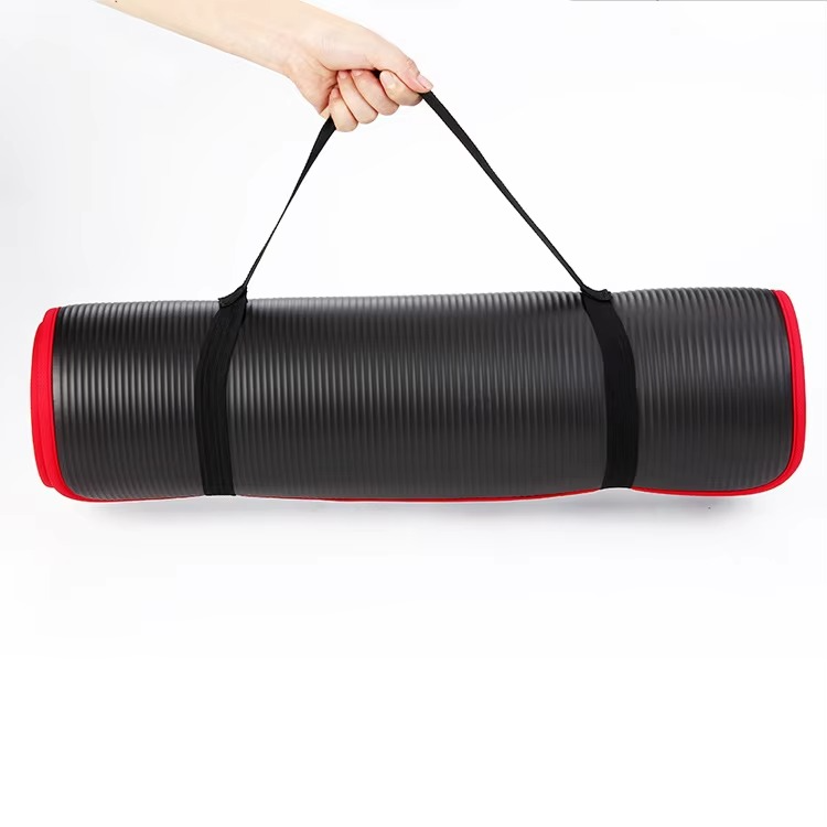 Extra dicke, 1 cm (0,39 Zoll) dicke, rutschfeste Gymnastik- und Yogamatte mit Trageband