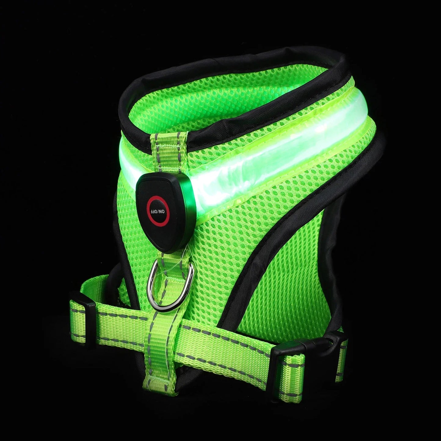 LED Hundegeschirr USB wiederaufladbar & verstellbar Karnz