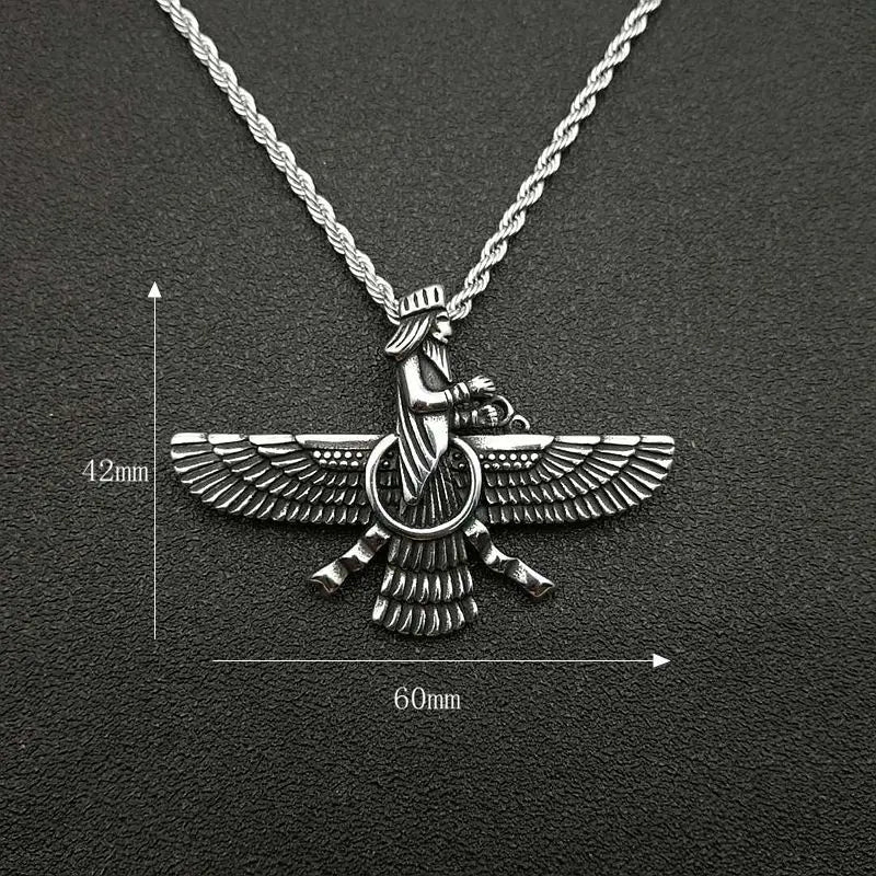 Zoroastrische Faravahar / Ahura Mazda Anhänger-Halsketten