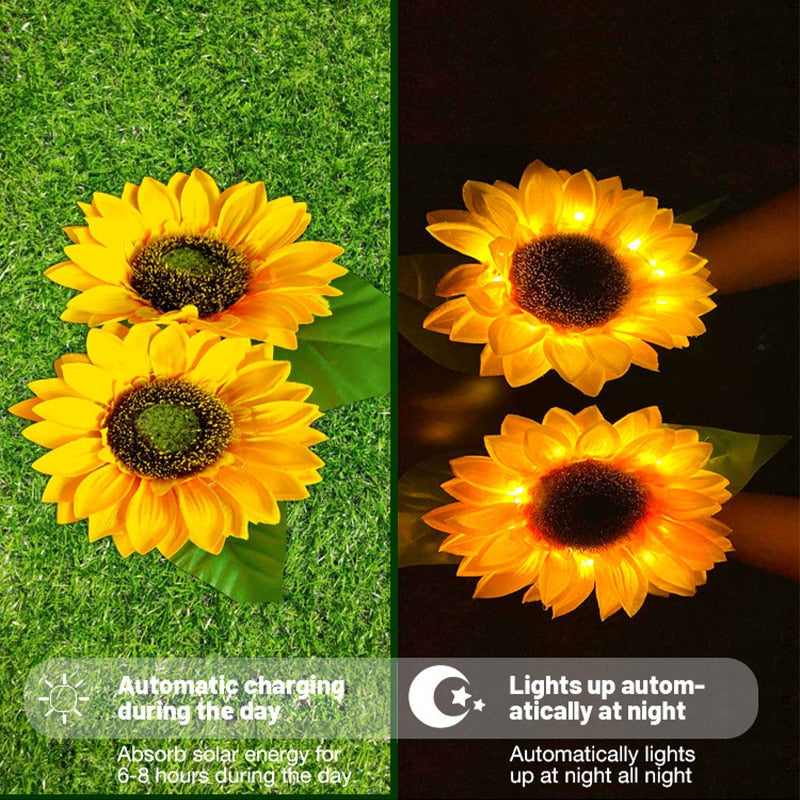 Sonnenblumen Wasserdichte Solar LED Gartenlichter