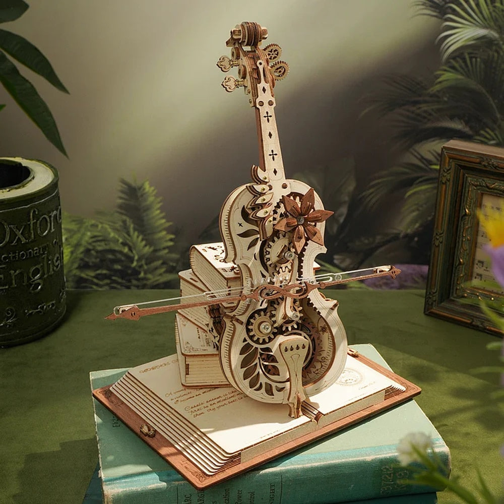 3D Magisches Mechanisches Holz Cello Puzzle | Karnz