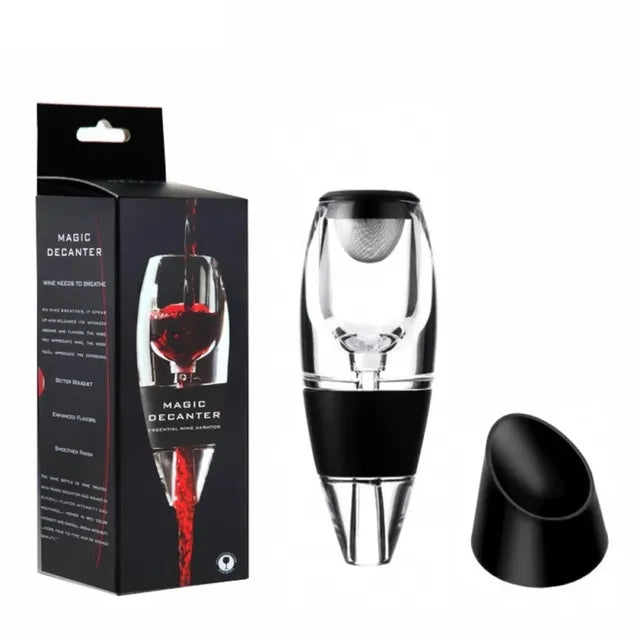 Weinbelüfter, Dekanter, Ausgießer, Set mit Filtern, Luftreiniger, Standdiffusor, Luftbelüfter, Sieb, Belüfter, Wein für die Esszimmer-Bar