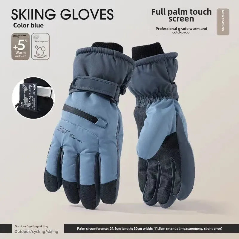 Karnz | GlacioShield Pro Gloves | Waterproof Winter Gloves | Touchscreen & Non-Slip | Warm Fleece Lining for Skiing, Cycling & Outdoor