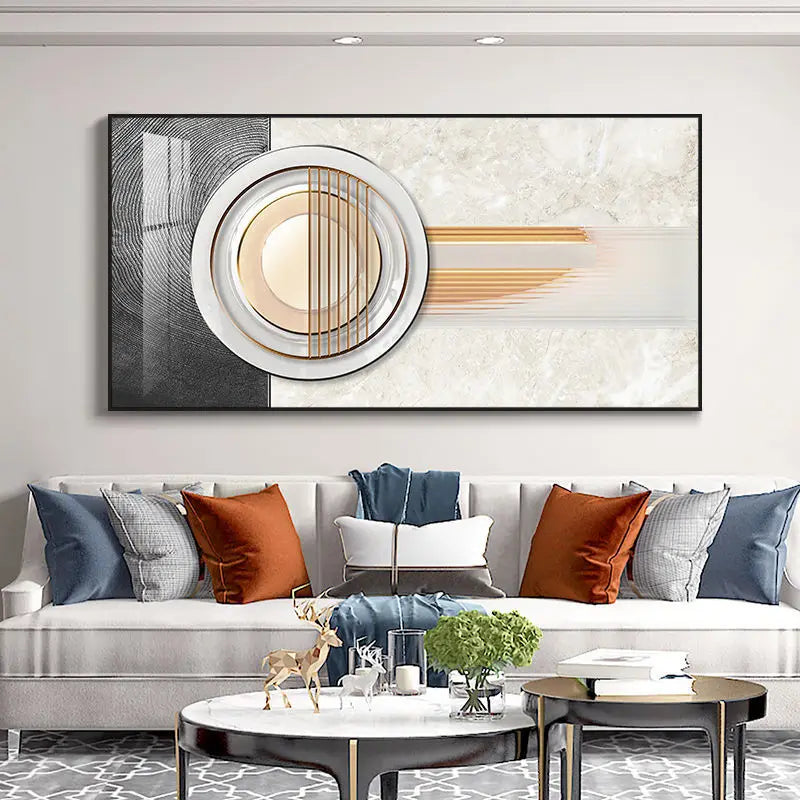 Moderne Ästhetik Abstrakte Sonne & Mond Wandkunst Feine Kunst Leinwanddrucke Bilder für luxuriöses Loft Wohnzimmer Esszimmer Lifestyle Kunst Dekor | Karnz