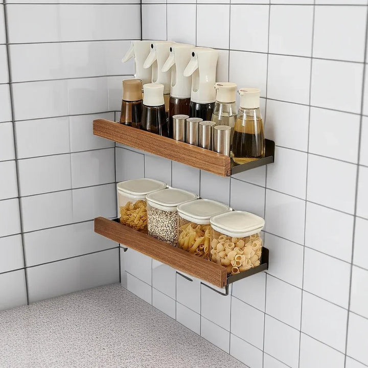 CulinaWood Küchenwandregal Karnz