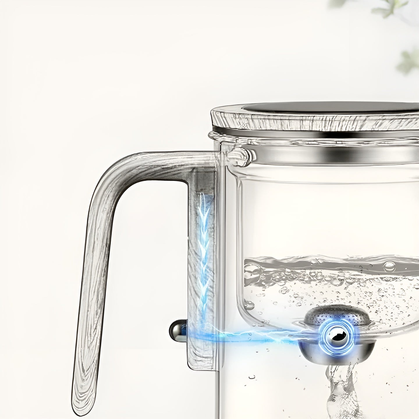 Glas-Teekanne mit Holzgriff – Ein-Klick-Filter | Perfekt für losen Tee & Puer | Karnz