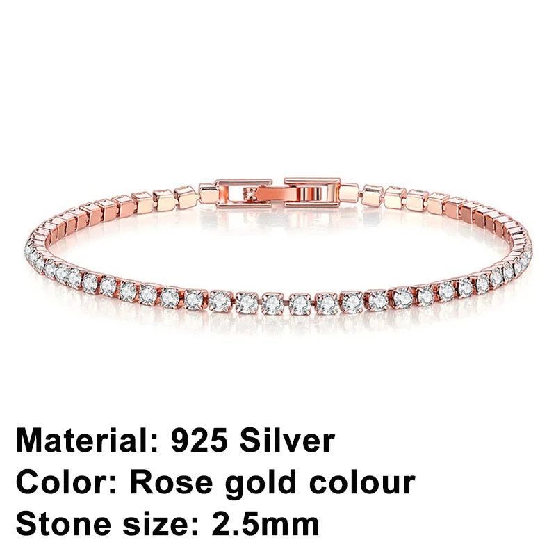 Tennisarmband – Strahlen Sie mit Haltung: Eleganz aus Sterling Silver und Hip-Hop Flair!