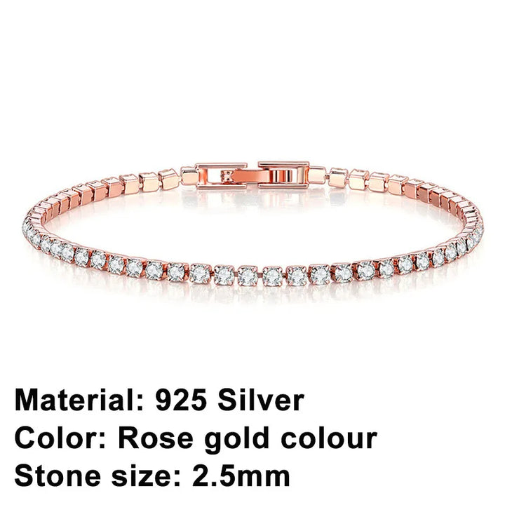 Tennisarmband – Strahlen Sie mit Haltung: Eleganz aus Sterling Silver und Hip-Hop Flair!