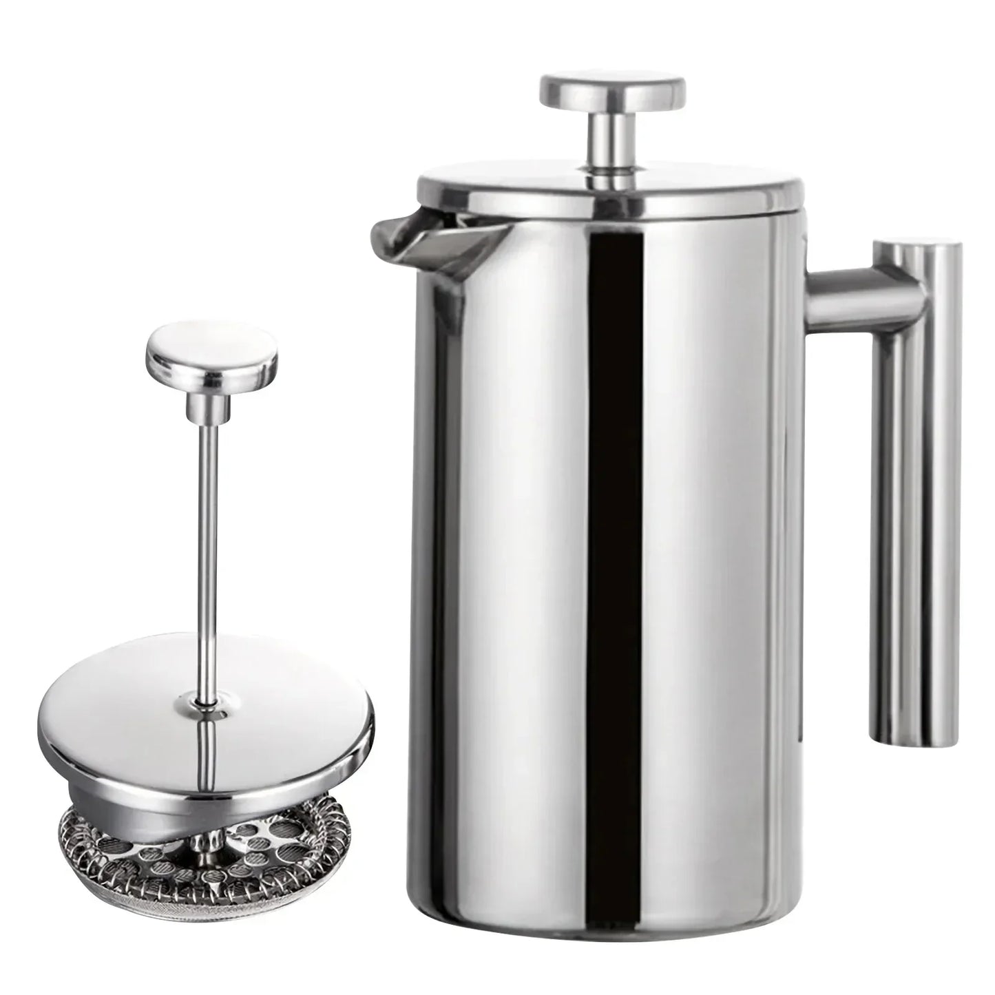 French-Press-Kaffeebereiter aus Edelstahl