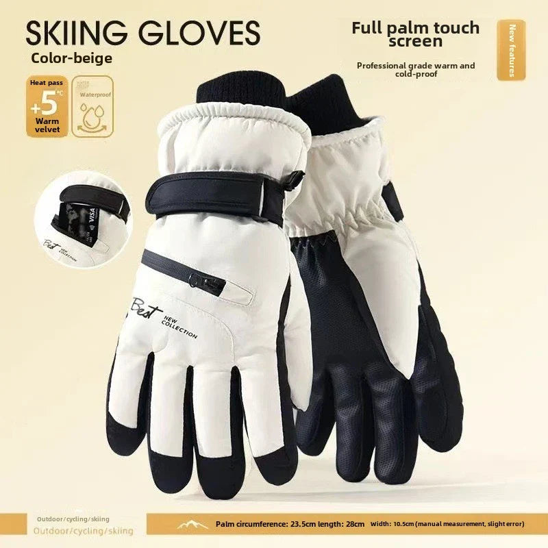 Karnz | GlacioShield Pro Gloves | Waterproof Winter Gloves | Touchscreen & Non-Slip | Warm Fleece Lining for Skiing, Cycling & Outdoor