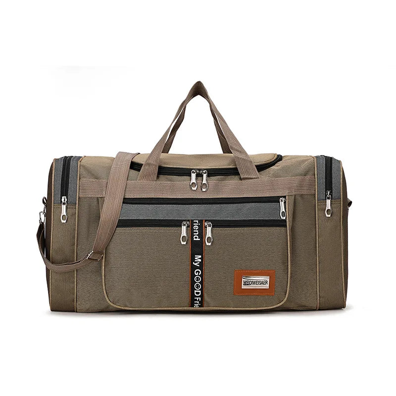 Karnz | Travinero Faltbare Reisetasche Herren | Große Kapazität | Wasserdichte Schultertasche für Geschäftsreisen & Kurztrips | Sport- & Freizeittasche