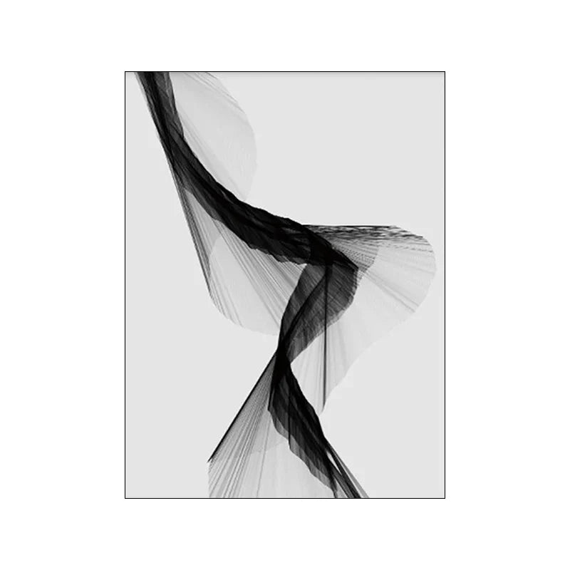 Moderne Abstrakte Minimalistische Geometrische Fließende Linien Wandkunst Feine Kunst Leinwanddrucke Schwarz Weiß Bilder Für Modernes Apartment Wohnzimmer Dekor