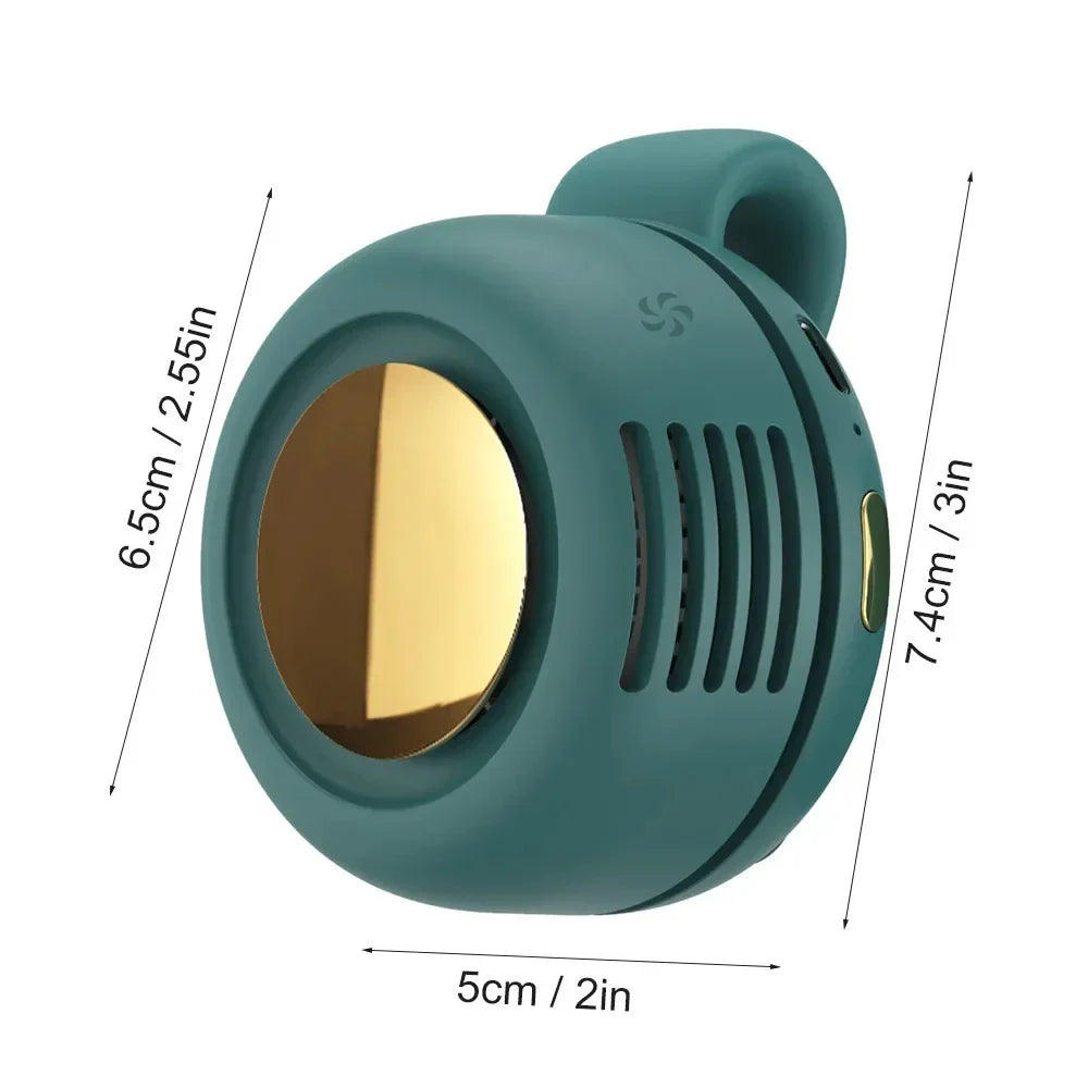Tragbarer Mini-Handheld bladeless Ventilator – Wiederaufladbarer Clip-On Taille- oder Desktop-Ventilator für Outdoor-Belüftung | Karnz