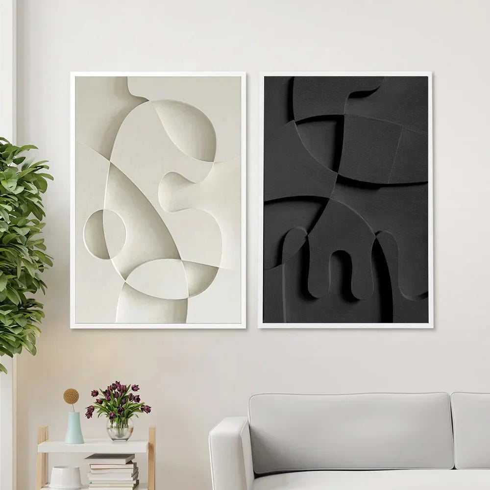 Abstract Minimalist 3D Design Wandkunst Feine Kunst Leinwanddrucke Bilder Für Moderne Wohnung Wohnzimmer Esszimmer Home Office Dekor | Karnz
