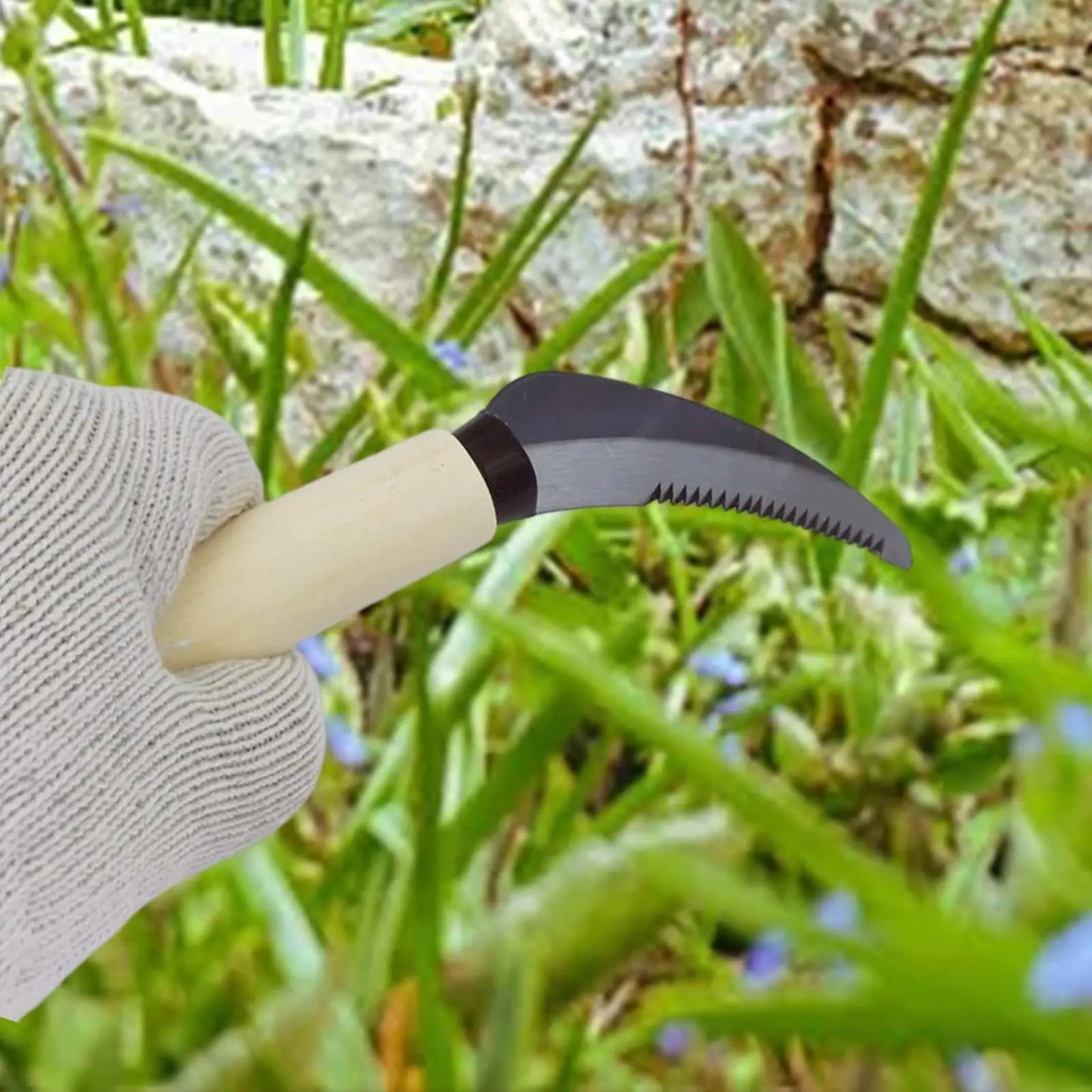 ZenWeed Gartenmesser | Präzise Klinge aus Edelstahl | Ergonomischer Holzgriff | Kompakt und handlich