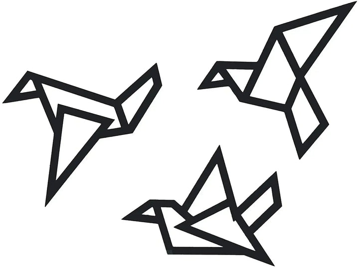 Set aus 3 Stück Eisen Geometrische Vögel 3D Wanddekoration für Nordic Wohnzimmer Esszimmer Schlafzimmer Wanddekoration | Karnz
