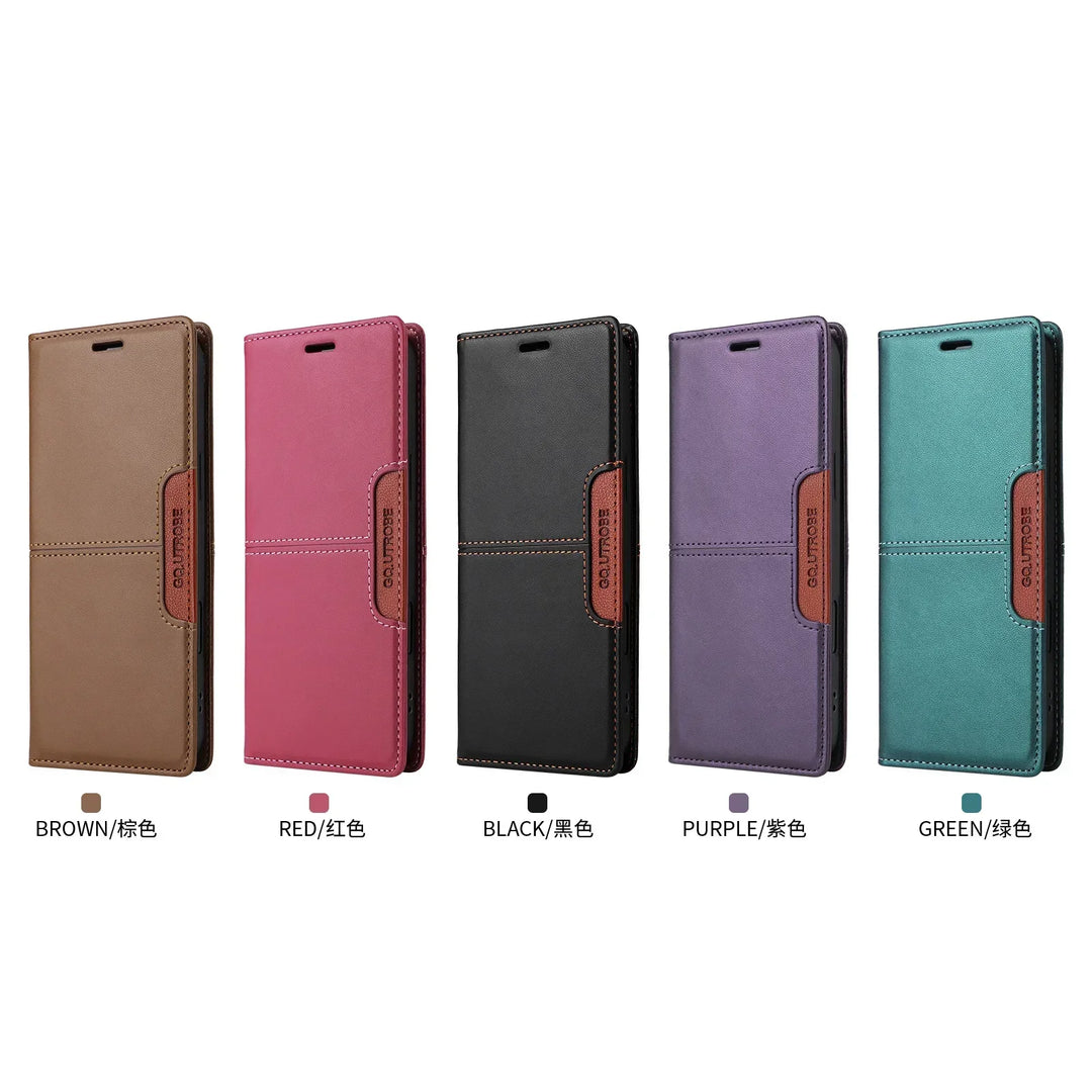 Sandsberg | RFID Leder iPhone 16/15 Magnetische Klapphülle Geldbörse Case
