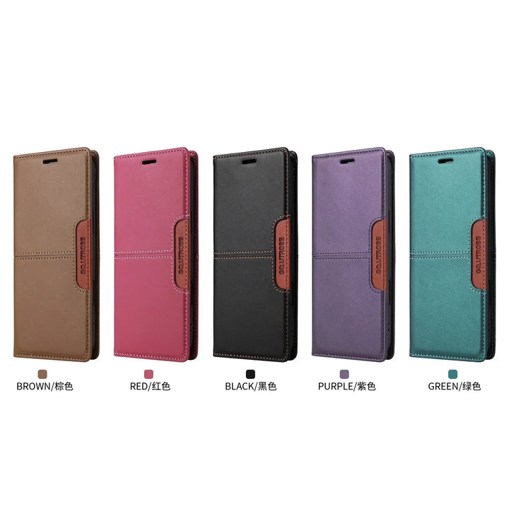 Sandsberg | RFID Leder iPhone 16/15 Magnetische Klapphülle Geldbörse Case