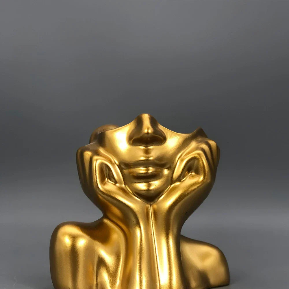 Fröhliche GlücksKarnzumentopfs Skulptur | Karnz