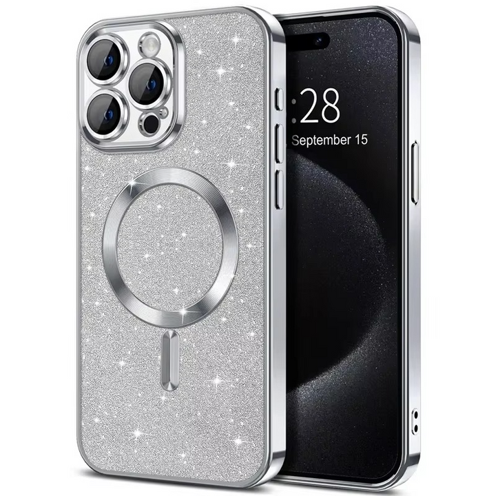 Funkelnde galvanisierte Hülle mit MagSafe für iPhone
