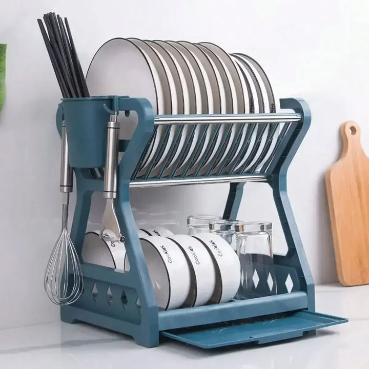 Faltbarer Geschirrorganizer – Praktischer Abtropfständer für Geschirr, Platzsparend und Einfach zu Reinigen, Perfekt für Moderne Küchen und Kleinen Raum | Karnz