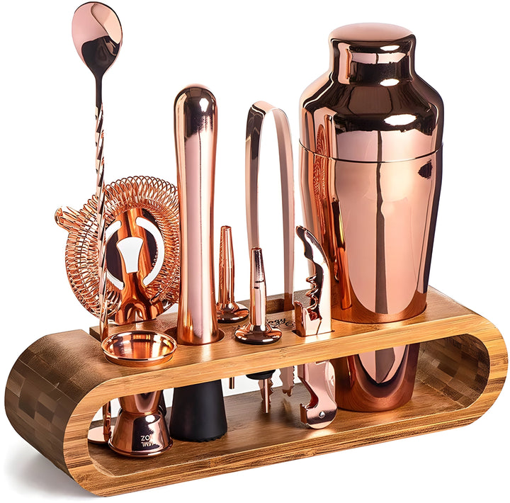 Cocktail-Shaker-Set aus Edelstahl – 10-teiliges Premium-Barkeeper-Set | Ideal für Mischgetränke und Partys | Karnz