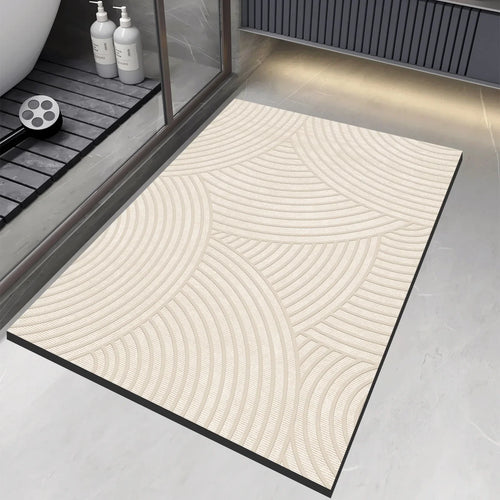 Karnz | Superabsorbierende rutschfeste Badmatte schnell trocknender Duschvorleger