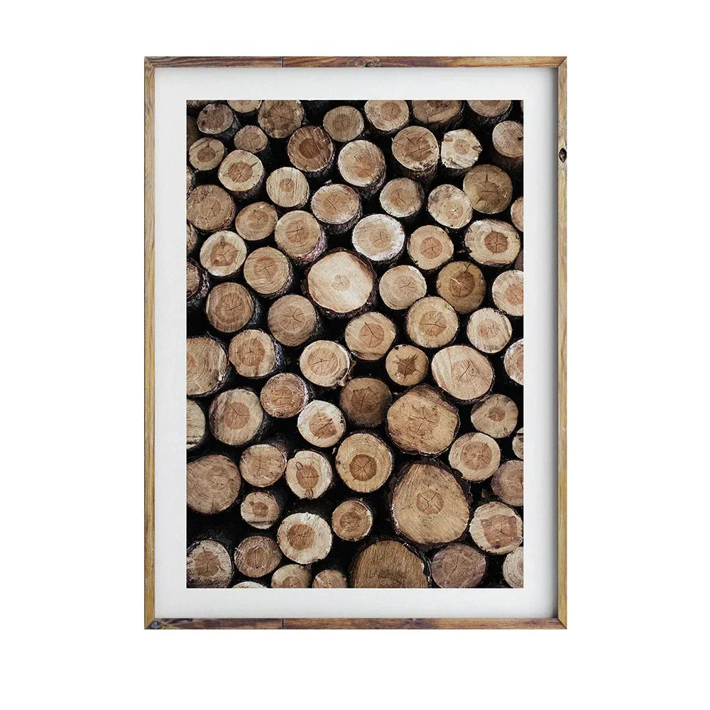 Natürliche Holzbaumring-Wandkunst-Poster, feine Kunst-Leinwanddrucke, Bilder für modernes Landhaus-Wohnzimmer, skandinavischer Stil, Wohnkultur | Karnz