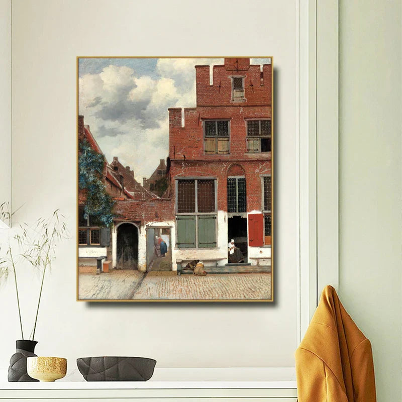Mädchen mit einem Perlenohrring Poster Johannes Vermeer Niederländisches Goldenes Zeitalter Malerei Fein Kunst Leinwand Drucke Klassische Malerei Für Wohnzimmer Esszimmer Dekor | Karnz