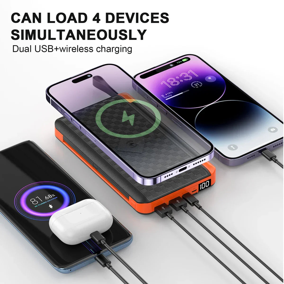 Solar Schnellladung Ultra-Große Kapazität Tragbare Powerbank | Karnz