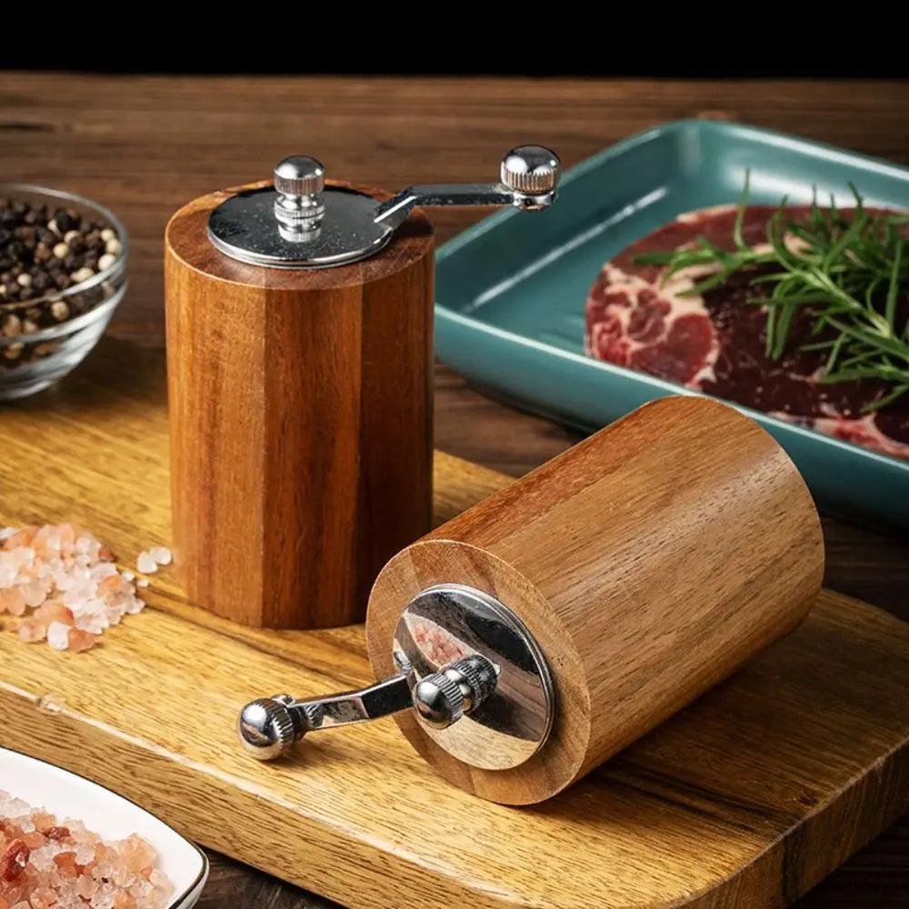 Karnz | Luxuriöses Set aus manuellen Salz- und Pfeffermühlen aus Holz