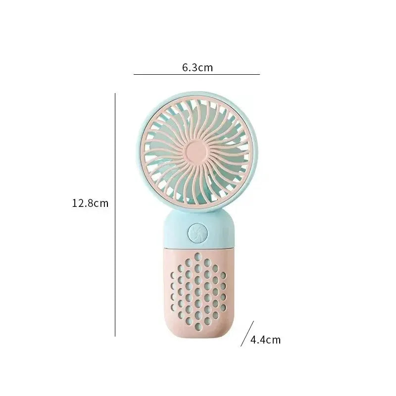 2024 Neuer Cartoon Handheld Ladeventilator - Süßer und tragbarer Mini-USB-Taschenventilator für Studenten | Karnz